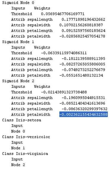 Calcolare il valore della funzione sigmoide Calcolare il valore di output della rete neurale caratterizzata dalla seguente configurazione (utilizzare un foglio di excel)