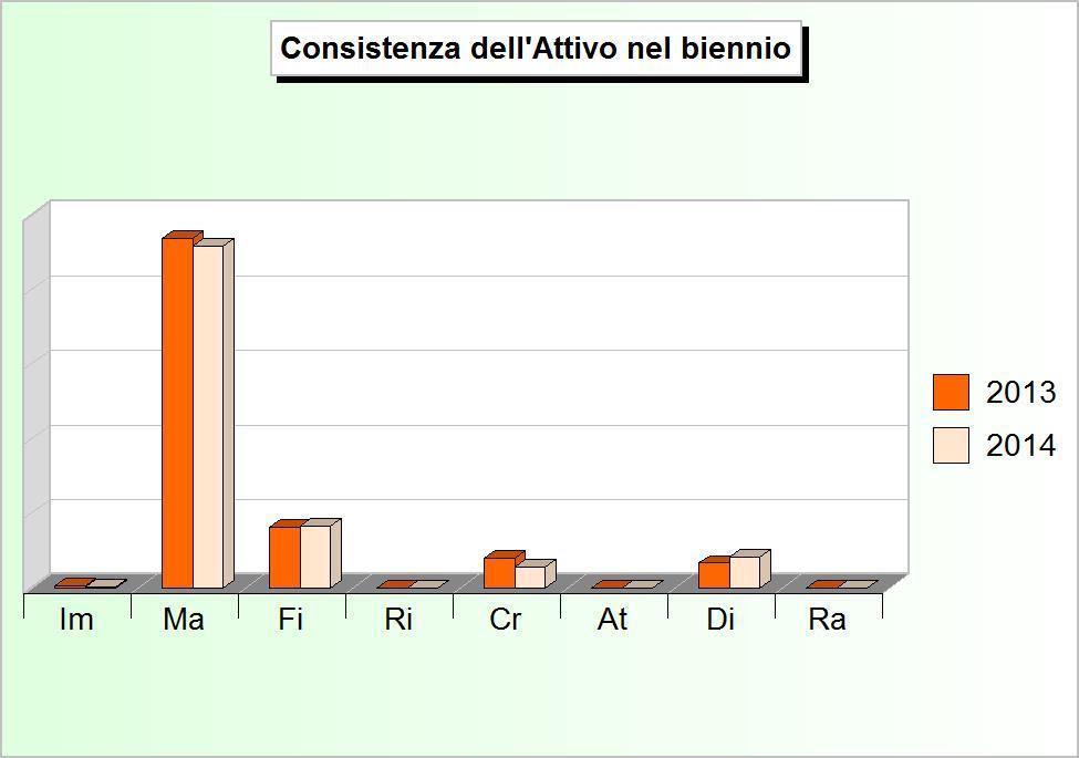 VARIAZIONE DELL'ATTIVO Rendiconto Variazione (Biennio 2013-2014) 2013 2014 (+/-) Immobilizzazioni immateriali Im 77.