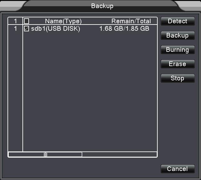 Backup È possibile eseguire il backup dei file video su un supporto di memorizzazione esterno.