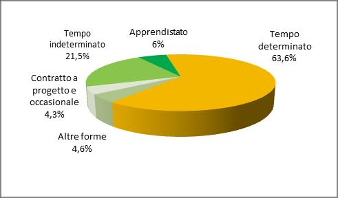 Il mercato del lavoro Gli avviamenti Nel corso del 2012 il numero di avviamenti è stato complessivamente pari a 23.