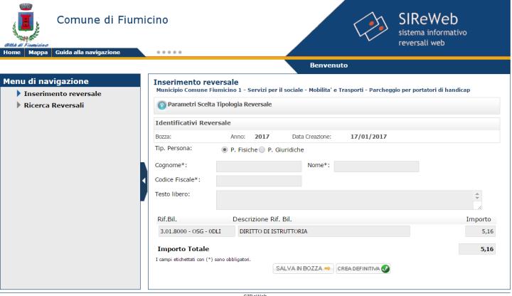 dispiegamento: ENTE Sistemi d Area ROMA CAPITALE SIRPON Rendicontazione e Riconciliazione