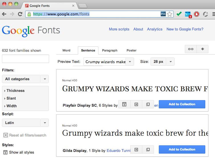 I WEBFONTS Problema: non tutti i browser visualizzano tutti i font Soluzione: facciamo scaricare i font all utente dal web!