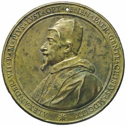 562 Pio V (1566-1572) Placchetta - Busto a s. Ø 98 mm.