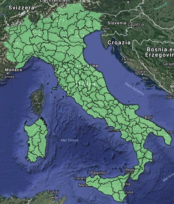 LE ZONE DI ALLERTA 26 zone MULTIRISCHIO omogenee dal