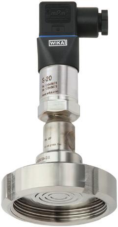 JUNE 2018 Pressione Sensore di pressione di alta qualità con separatore a membrana montato Con attacco filettato per l'industria del latte Modello DSS18T Scheda tecnica WIKA DS 95.