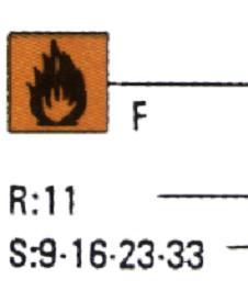 Frasi di rischio e consigli di prudenza (Acetone) Sono sigle sull'etichetta del prodotto chimico che corrispondono a una descrizione sui cataloghi del produttore Frase di rischio R11: facilmente