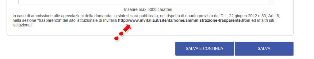 Figura 59 Dettaglio C1 (esempio) Al punto C4 della stessa sezione, l utente dovrà inserire una sintesi dell idea imprenditoriale.