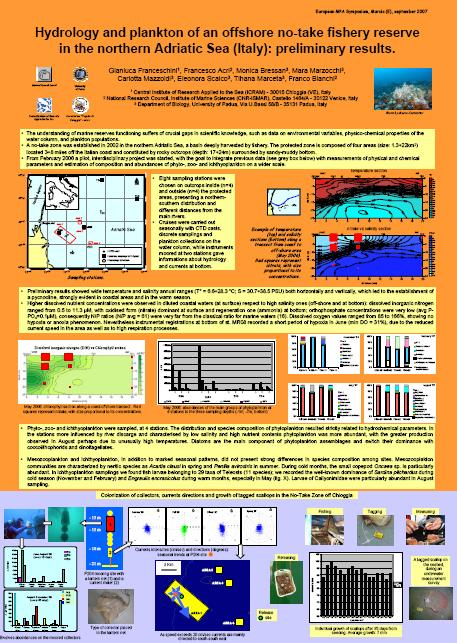 . Poster presentato all EMPA (European Symposium on Marine Protected Areas, Murcia E, settembre 2007) G. Franceschini, F. Acri, M. Bressan, M. Marzocchi, C. Mazzoldi, E. Scalco, T. Marceta, F.