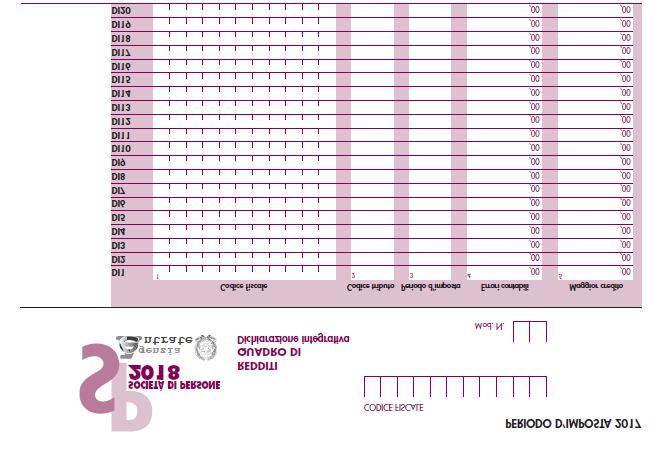 Nel caso in cui, nel corso del 2017, siano state presentate più dichiarazioni integrative relative a differenti periodi d imposta occorre compilare un distinto rigo del presente quadro per ciascun