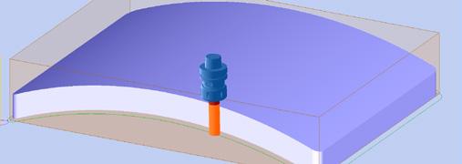 verticale della fresa (lavorazione a 3 assi) Fresatura esterna in 3D Orientamento dell utensile