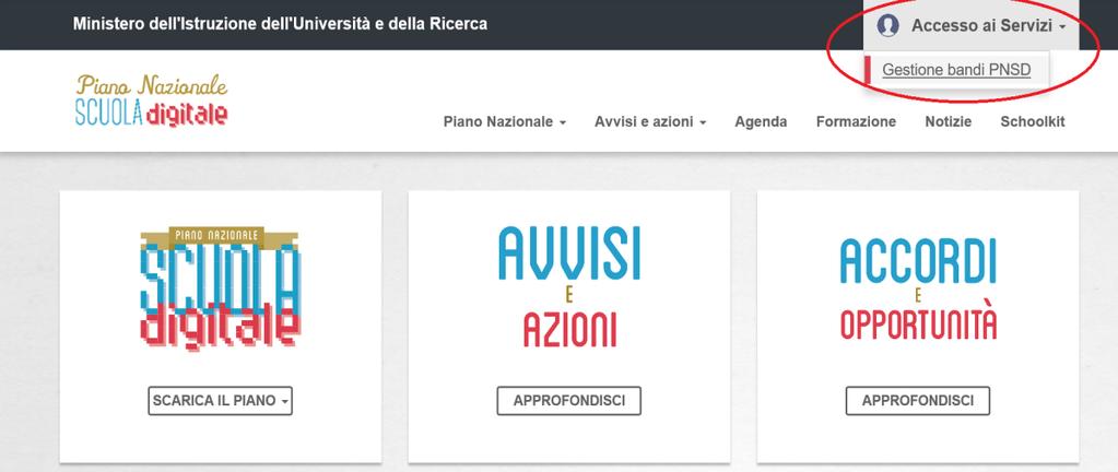 2. Accesso alle funzioni Per accedere alle funzioni di rendicontazione occorre effettuare il login sul sito tematico dedicato al PNSD all indirizzo: http://www.istruzione.it/scuola_digitale/index.