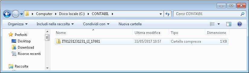 Il file sarà copiato, ed in videata ci sarà la spunta nel campo Copiata per evidenziare che la copia è stata eseguita: Sarà possibile ad esempio inviare una email al commercialista, allegando il file