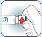 Tiri in fuori il pulsante selettore della dose finché si ferma e il simbolo dosaggio.