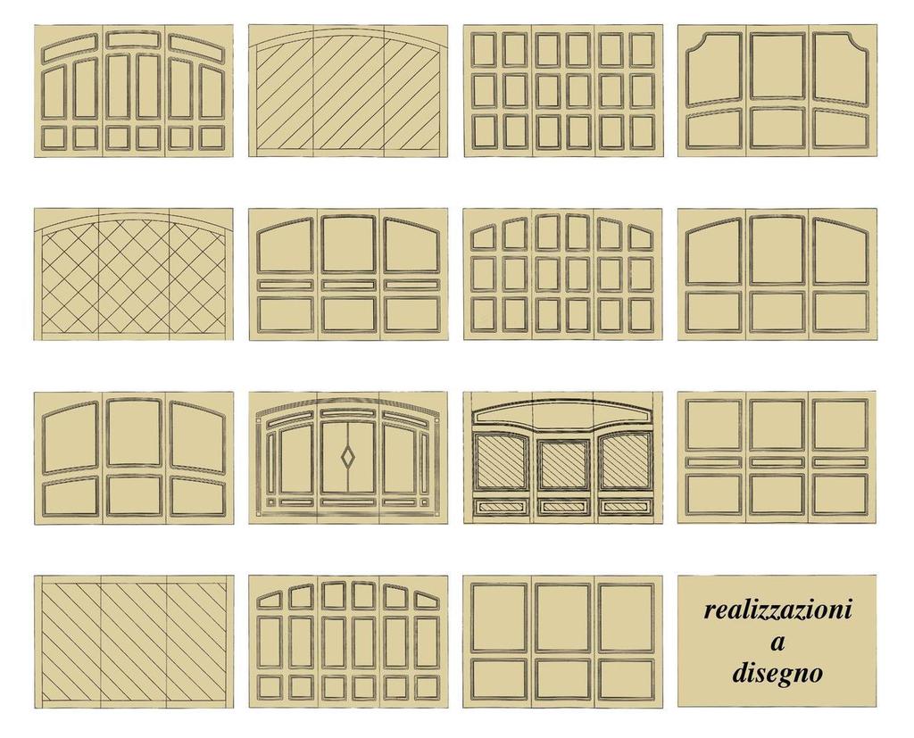 Tipologie di pantografature porte d'autore Qualita e personalizzazione Con questo tipo di porta basculante è nostra intenzione differenziarci da altri produttori e fornire ai nostri clienti un