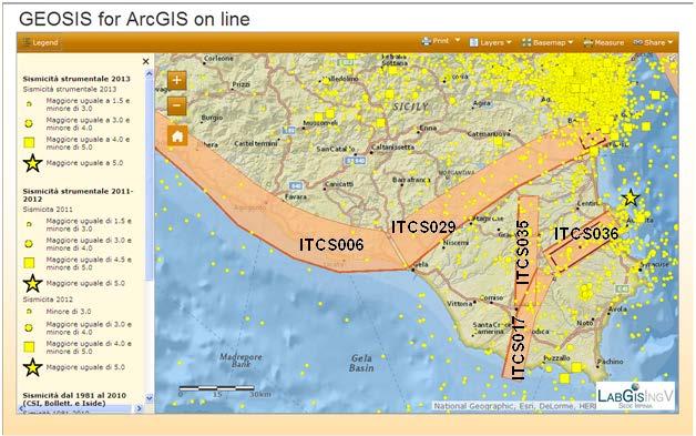 PAG. 11 DI 21 Fig. 6: strutture sismogenetiche della Sicilia meridionale, estratte da DISS-INGV.