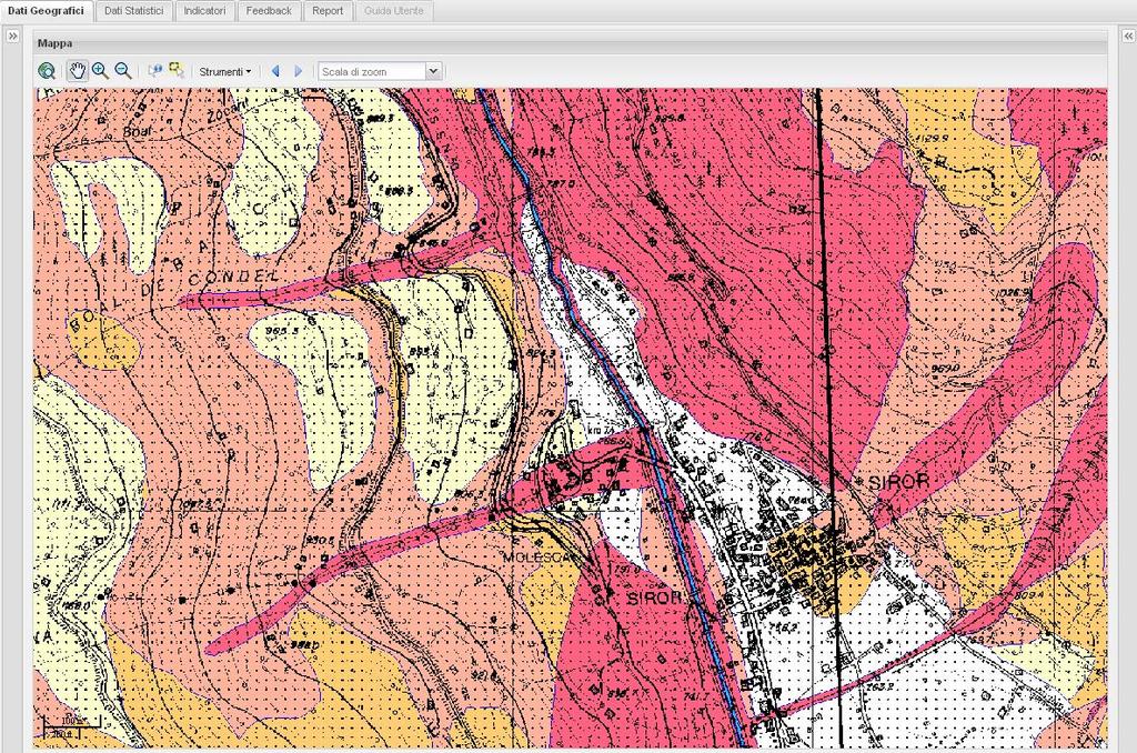 Sezione dati geografici: altro esempio di visualizzazione.