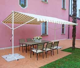 GAZ 372 Gazebo rettangolare 3 x 4 m Struttura Ø 72 mm in ferro verniciato epoxy antracite con 