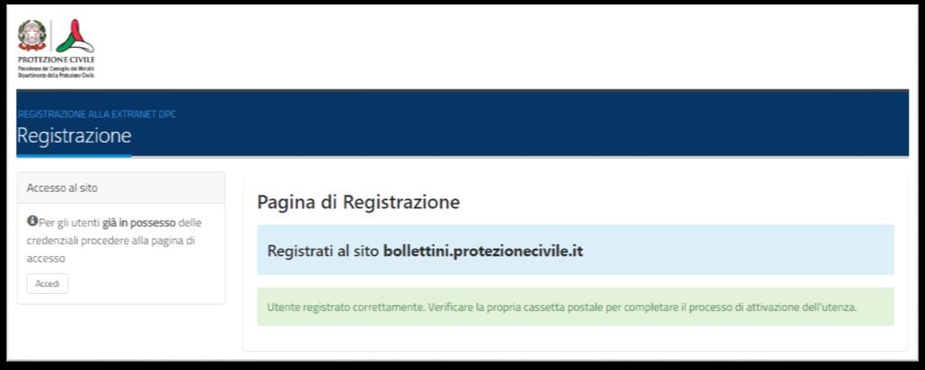 Seguire le indicazioni presentate dal meccanismo di verifica e poi cliccare sul bottone Registrati sul sito.