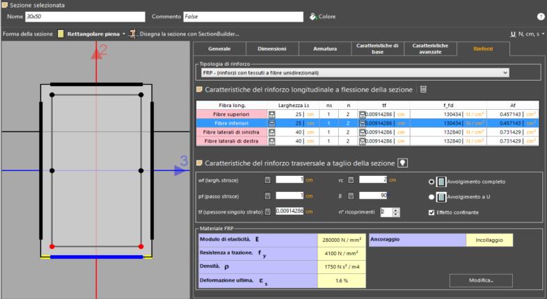 L applicazione dei rinforzi sulle sezioni in c.a.