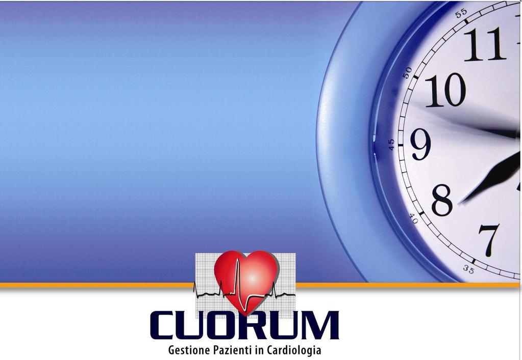 DESCRIZIONE Cuorum è un applicativo nato per la gestione dei pazienti afferenti ad un ambulatorio di Cardiologia, la sua struttura permette una pratica registrazione dei dati anagrafici del paziente