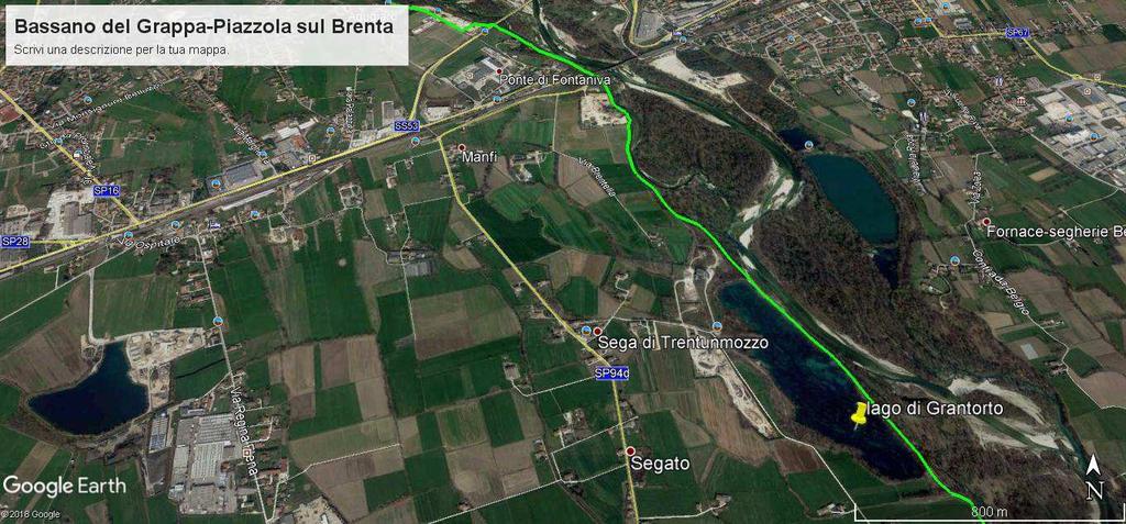 Continuiamo a percorrere la pista ciclabile del Brenta e in 1,4km ci