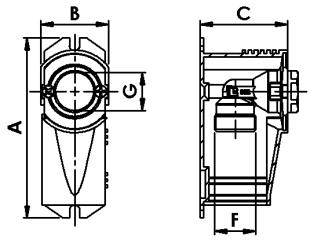 DISEGNI DIMENSIONALI Articolo: GS 1995 Raccordo curvo sottotraccia a 90 singolo di