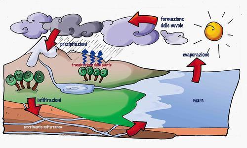 Per rispondere occorre avere chiari i fattori che portano alla formazione degli eventi meteorici: In modo molto semplicistico, l acqua evapora dai mari e in generale dagli specchi d acqua, forma le