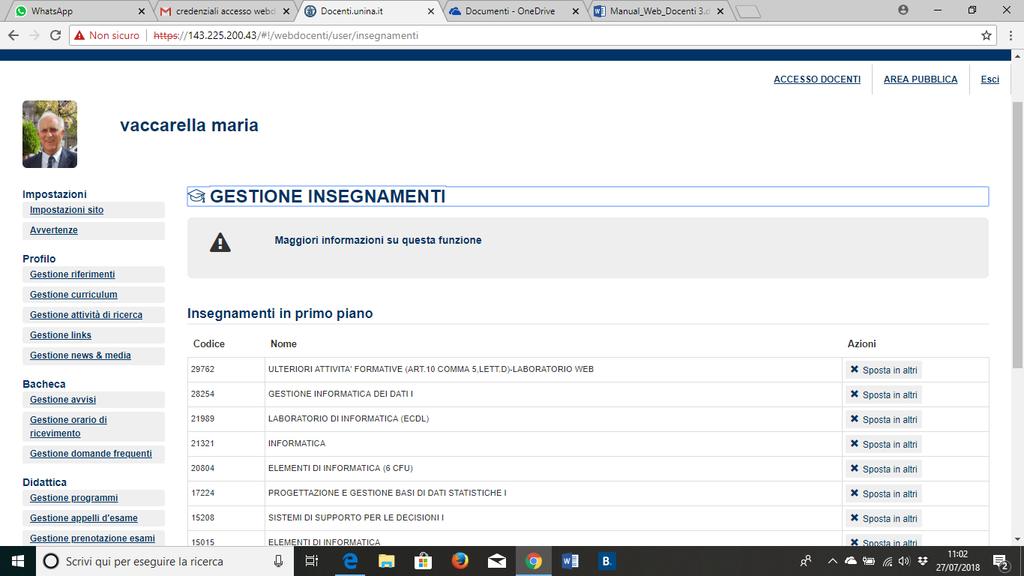 1 Premessa Il presente documento ha lo scopo di essere una guida all uso delle nuove funzionalità che sono state aggiunte al portale Web Docenti.