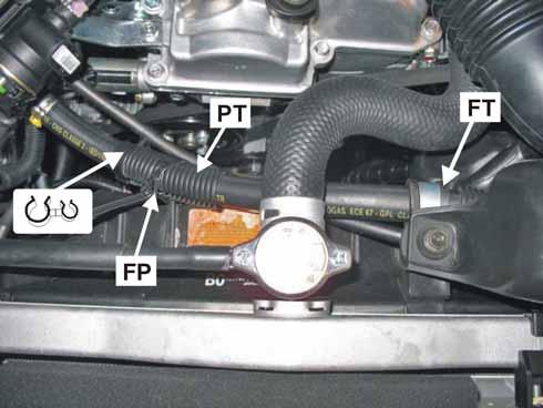 26 Proteggere il tubo gas che collega il riduttore al filtro con il corrugato PT in corrispondenza del punto di contatto