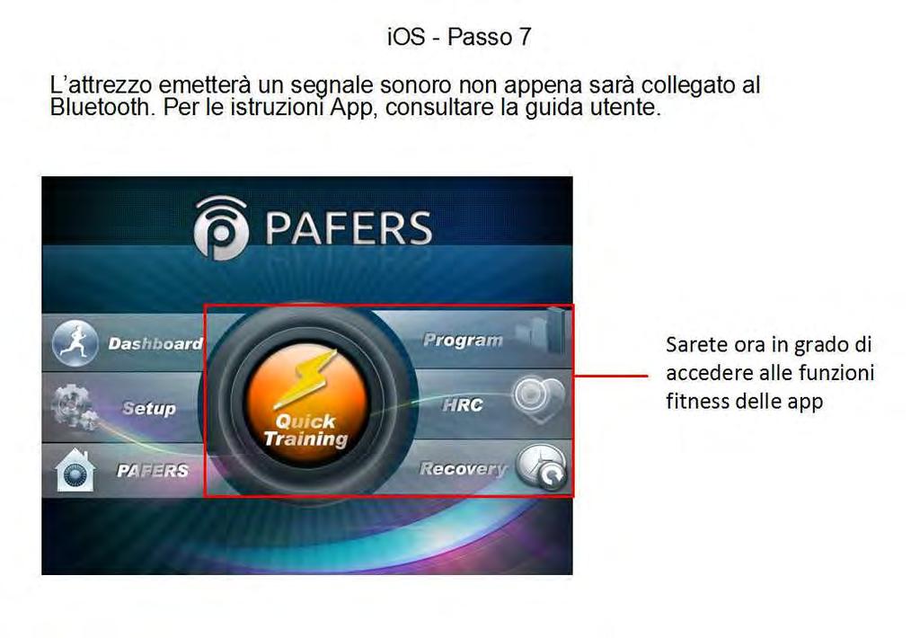 Sistema operativo Android (versione android della app Run on Earth) Dal 5 settembre 2013, Run on Earth Android è l unica app Android compatibile con il Bluetooth PAFERS per gli attrezzi fitness.