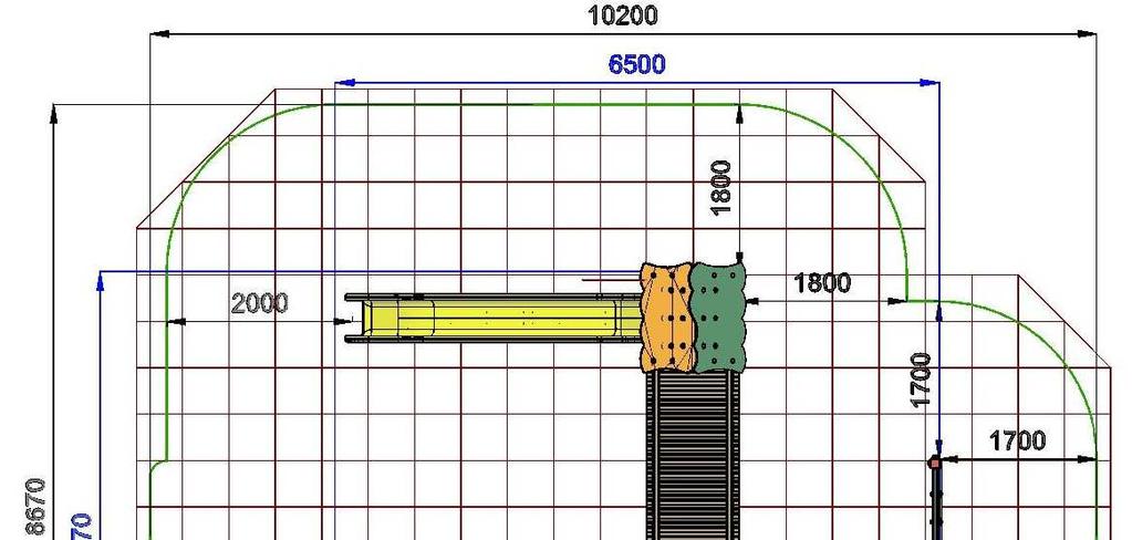 2 PAVIMENTAZIONE ANTITRAUMA Area di impatto minima: 75,50 mq Altezza massima di caduta: 195 cm Pavimentazione antitrauma obbligatoria: mq 75,50 certificato HIC 195 cm minimo Tipologie pavimentazioni