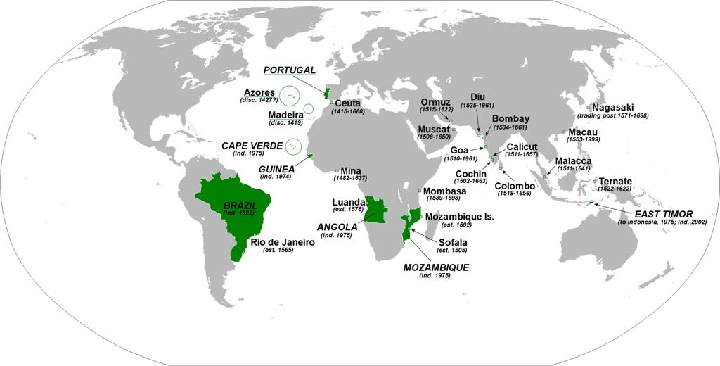 Differenti modalità di insediamento: basi portoghesi, imperi spagnoli L impero