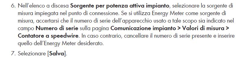 Configurazione della limitazione della potenza attiva nel punto