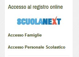 PRIMO ACCESSO A SCUOLANEXT Per accedere al registro on line le famiglie possono: collegarsi al sito http://www.sc26395.scuolanext.