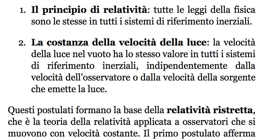 RELATIVITÀ RISTRETTA Principio di relatività di Einstein Osserviamo un evento (fenomeno