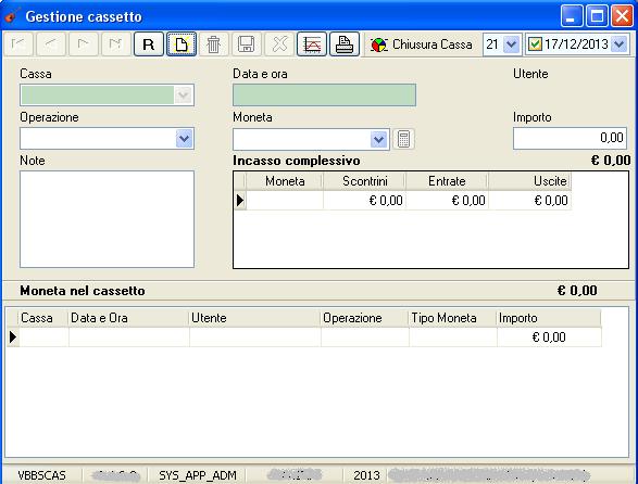 7.3 Gestione Cassetto Programma che viene utilizzato per effettuarle operazioni di: apertura del