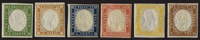 .. E 250,- 15 1854 - c. 20 azzurro - Ottimi margini (8).