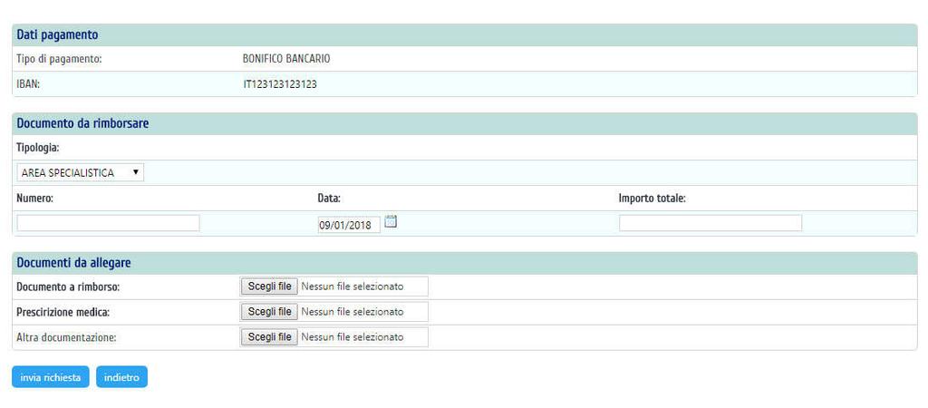 RICHIESTA RIMBORSO Per richiedere un rimborso dovrai compilare l apposito modulo inserendo i seguenti dati: Nel primo riquadro Dati pagamento è visualizzato il codice IBAN al momento registrato nei