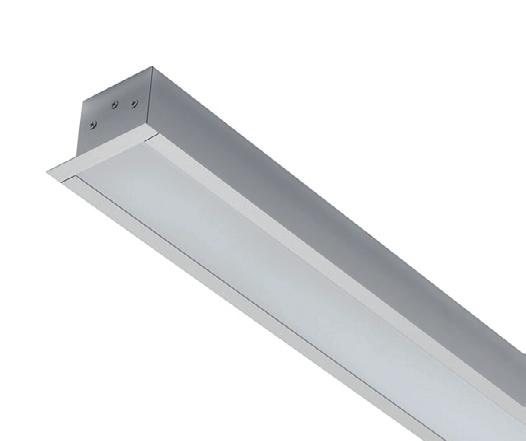 elettromagnetica degli apparecchi di illuminazione RTTERISTIHE MENIHE Installazione ad incasso a soffitto- per installazioni in linea orpo: alluminio estruso