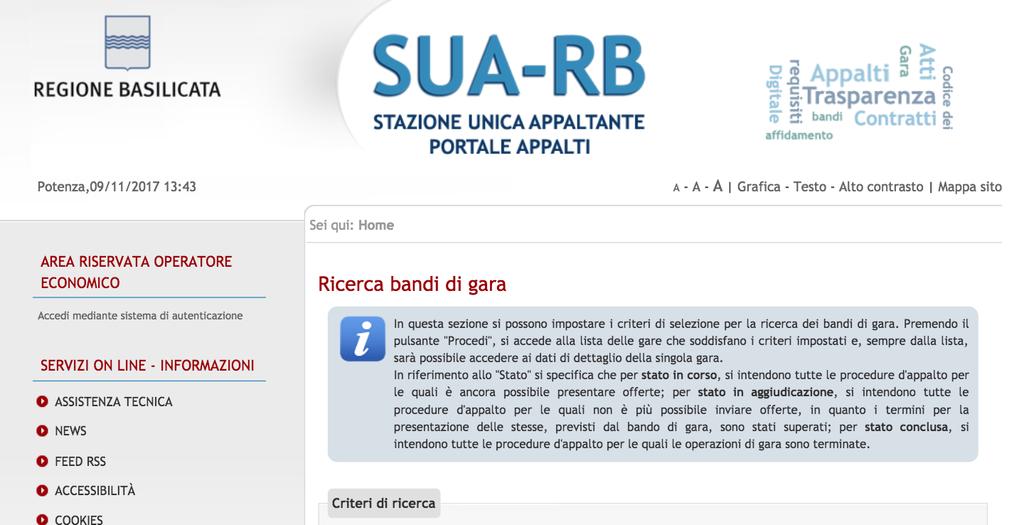 3. Accesso all Area riservata agli operatori economici del Portale SUA-RB 3.1. Per accedere al portale SUA-RB digitare il link: https://www.sua-rb.it 3.2.