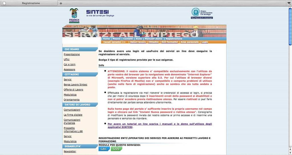 b) Scegliere la tipologia dell utente che sta eseguendo la registrazione fra le tipologie proposte (figura 2): 1. REGISTRAZIONE AZIENDE E ALTRI DATORI DI LAVORO PUBBLICI E PRIVATI. 2. REGISTRAZIONE CONSULENTI DEL LAVORO, ASSOCIAZIONI DI CATEGORIA E ALTRI DELEGATI.