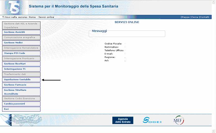 L Utente ASL, a seguito dell autenticazione, ha la possibilità di scegliere una delle funzioni abilitate al suo profilo utente.