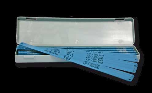 Lame per seghetti manuali Hacksaw blades LAMA HSS BIMETALLICA HSS BIMETAL BLADE Lama bimetallica superflessibile di elevata durezza.