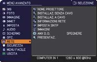 2. Connessione alla rete 2.4.2 Connessione in Modalità Infrastruttura Impostare quanto segue per collegare il proiettore e il computer in modalità Infrastruttura.