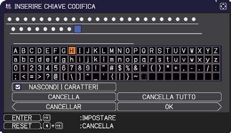 2. Connessione alla rete Voce icona Descrizione Descrizione Il proiettore è connesso alla rete wireless. La rete wireless è codificata. Potenza del segnale.