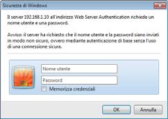 3. Controllo web 3.1 Controllo web proiettore 3.1.1 Accesso Per utilizzare la funzione Controllo web proiettore, è necessario accedere con nome utente e password.