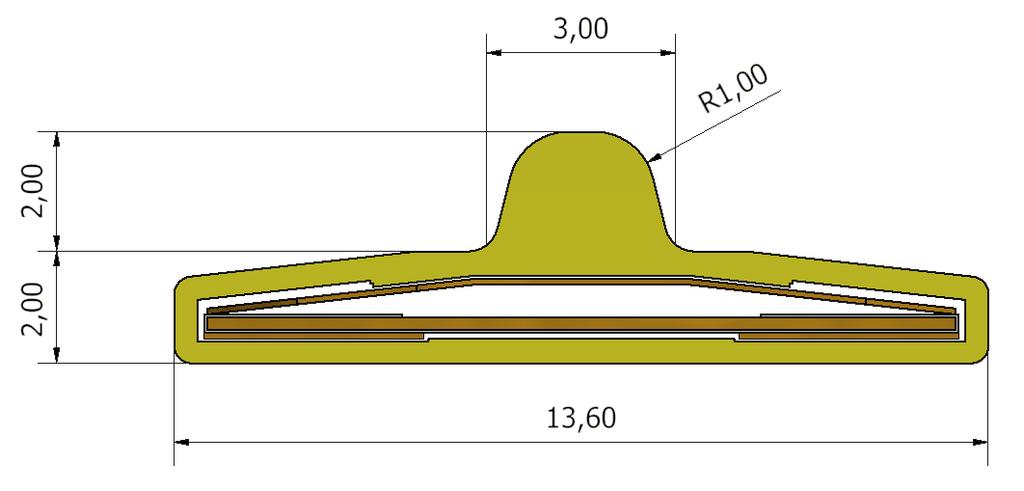 Dimensioni Dimensioni d ingombro Caratteristiche principali Resistenza: 0,5 Ohm/m Corrente massima: 1 A Tensione massima: 32 Vcc Lunghezza massima complessiva cavi: 100 m (sezione 0,50 mm 2 rame)