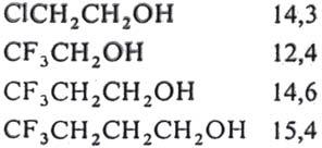 Gruppi elettron attrattori aumentano l acidità Gruppi elettron donatori diminuiscono l acidità pk a + I 1 gruppo alchilico 2 gruppi alchilici 3 gruppi alchilici I 1 Cl in β 3 F in β 3 F in γ 3 F in δ