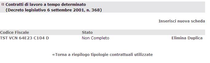 Un parziale salvataggio della scheda di monitoraggio