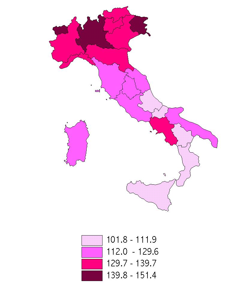 Mortalità per tumori maligni Fonte: Rapporto